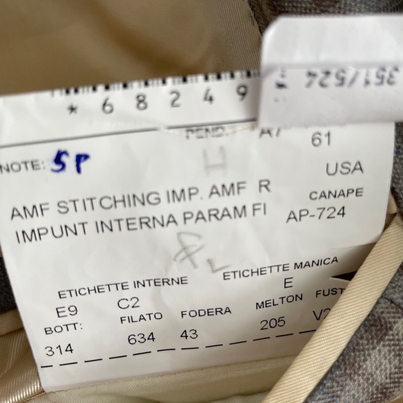 TRUSSINI made In Italy Super 130’s Wool Check Print Jacket Size 46R - Picture 11 of 11